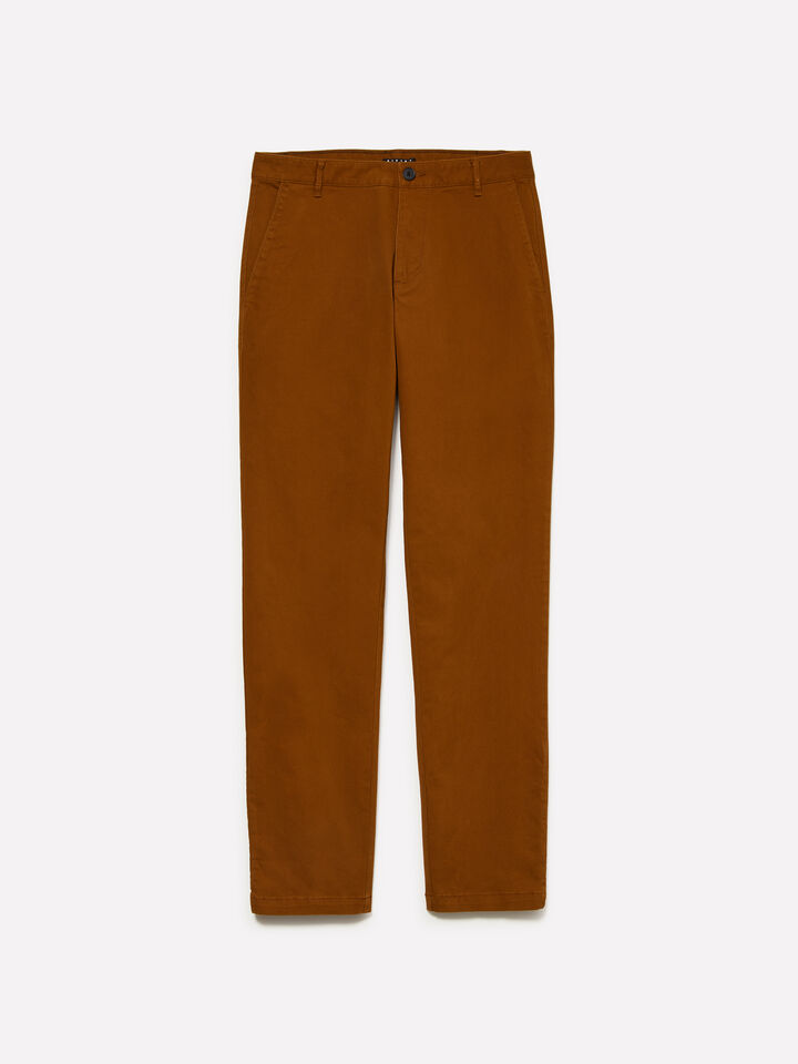 Dark brown chinos - men's chino trousers - Brown | Sisley image number 1